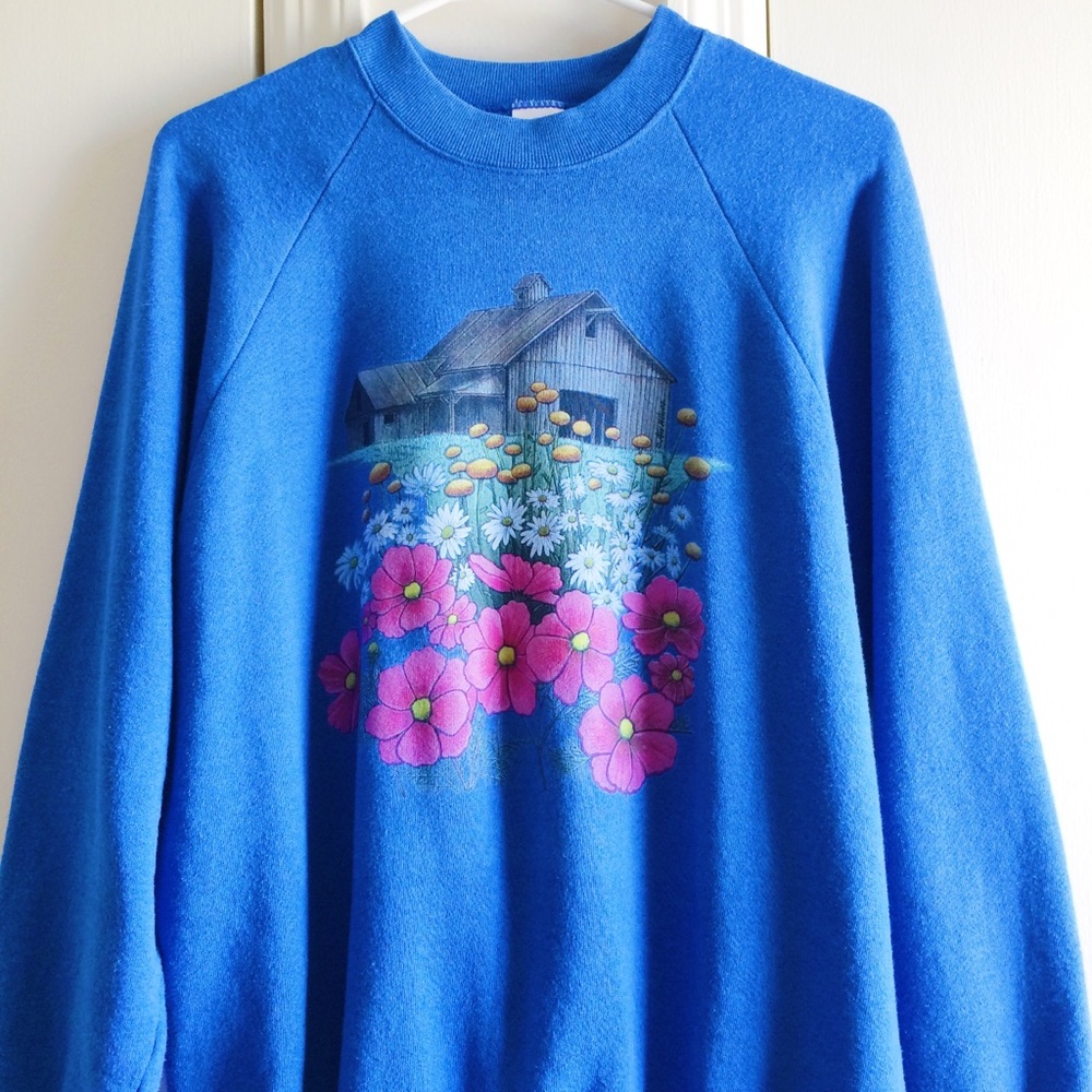 Vintage Spring Floral Sweatshirt - Picture 2 of 4